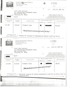 Invoice for Suite 1300 Interiors