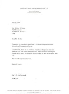 Letter from Mark H. McCormack to Melissa R. Roche - Digital Commonwealth