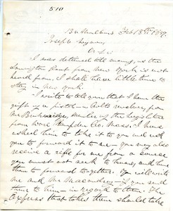 Letter from Joseph Lyman and Sarah Pellet to unidentified correspondent