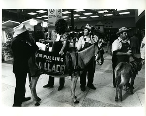 George Wallace supporters with donkey