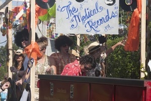 Float with 'The medical records' : Provincetown Carnival parade