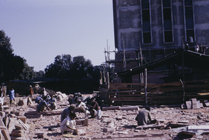 Ministry construction in New Delhi using hand labor