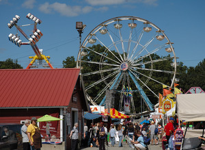 Franklin County Fair: view of the fairgrounds and ferris wheel