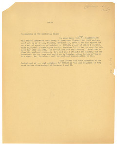 Letter from W. E. B. Du Bois to Atlanta University