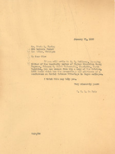 Letter from W. E. B. Du Bois to Edwin L. Farley