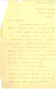 Letter from Yolande Du Bois to W. E. B. Du Bois