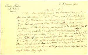 Letter from Isaac Beton to W. E. B. Du Bois