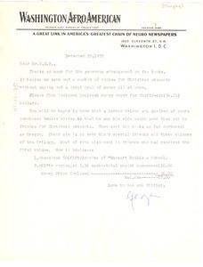 Letter from George B. Murphy to W. E. B. Du Bois