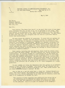 Letter from National Council of American-Soviet Friendship to Newsweek