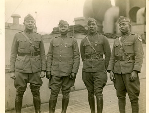 Four unidentified soldiers