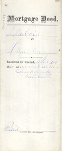 Deed transfer from Daniel Curry to Alexander Du Bois