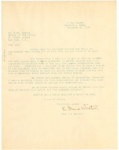 Letter from Mrs. J. S. Walton to W. E. B. Du Bois