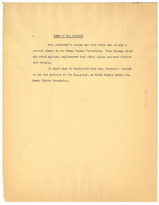 Memorandum from W. E. B. Du Bois to Progressive Party