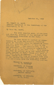 Letter from W. E. B. Du Bois to U.S. War Department