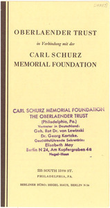 Oberlaender Trust brochure