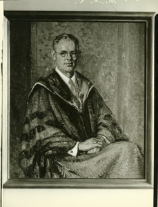 Roscoe W. Thatcher in academic dress robes