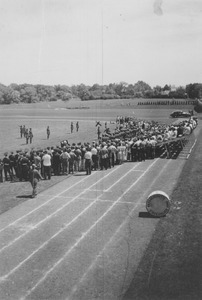 ROTC members being addressed by Ken Hughes