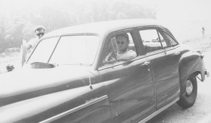 William M. Potter Jr. with friend and car