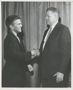 William Anderson shaking hands with Willis C. Gorthy