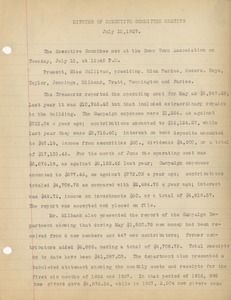 Meeting Minutes of the Executive Committee of the Institute for Crippled and Disabled Men