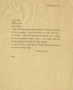 Letter to Harry Buck (February 20, 1922)
