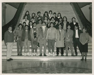 International Academy class trip photo, Boston (November 10, 1988)