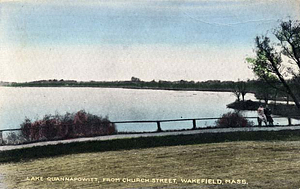 Lake Quannapowitt from Church Street, Wakefield, Mass.