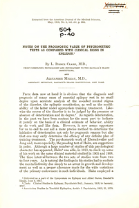 Notes on the prognostic value of psychometric tests as compared with clinical signs in epilepsy