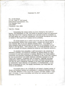 Arnold Palmer proposed letter agreement