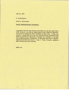 Memorandum from Mark H. McCormack to H. Kent Stanner