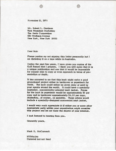 Letter from Mark H. McCormack to Robert L. Garrison