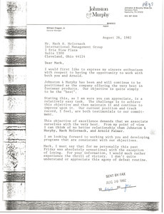 Letter from William Dragon to Mark H. McCormack