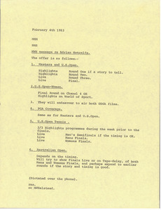 Memorandum from Rita M. Shackleton to Mark H. McCormack