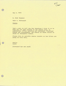 Memorandum from Mark H. McCormack to H. Kent Stanner