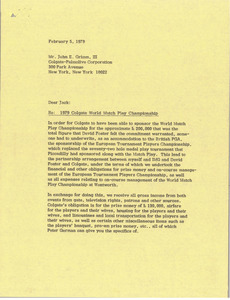 Letter from Mark H. McCormack to John E. Grimm