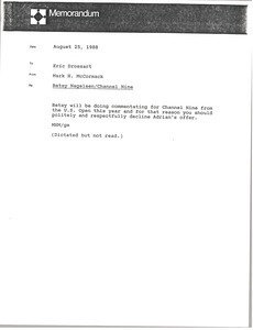 Memorandum from Mark H. McCormack to Eric Drossart