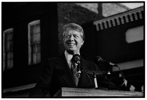 Jimmy Carter speaking the day after being elected president