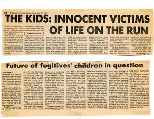The kids: innocent victims of life on the run