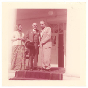 W. E. B. Du Bois, Mulk Raj Anand and unidentified women in Tashkent