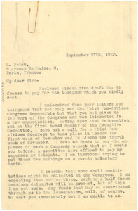 Letter from W. E. B. Du Bois to Isaac Beton