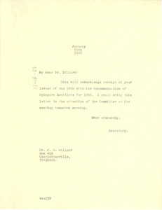 Letter Walter White to J. H. Dillard