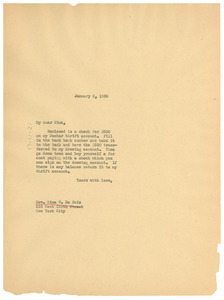 Letter from W. E. B. Du Bois to Nina Du Bois