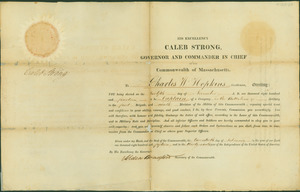 Military commission of Charles W. Hopkins