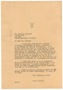 Letter from W. E. B. Du Bois to James H. Dillard