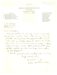 Letter from Magdaline E. Cox to W. E. B. Du Bois