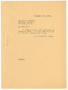 Letter from W. E. B. Du Bois to J. G. Jackson