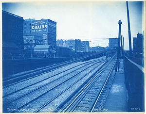 Subway incline, North Station looking north