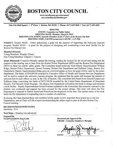 Committee on Public Safety meeting minutes, March 9, 2015