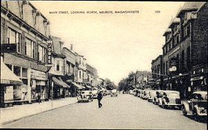 Main Street, Looking North: Melrose, Massachusetts.