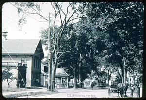 Cliftondale Square, looking toward the green & Essex Street